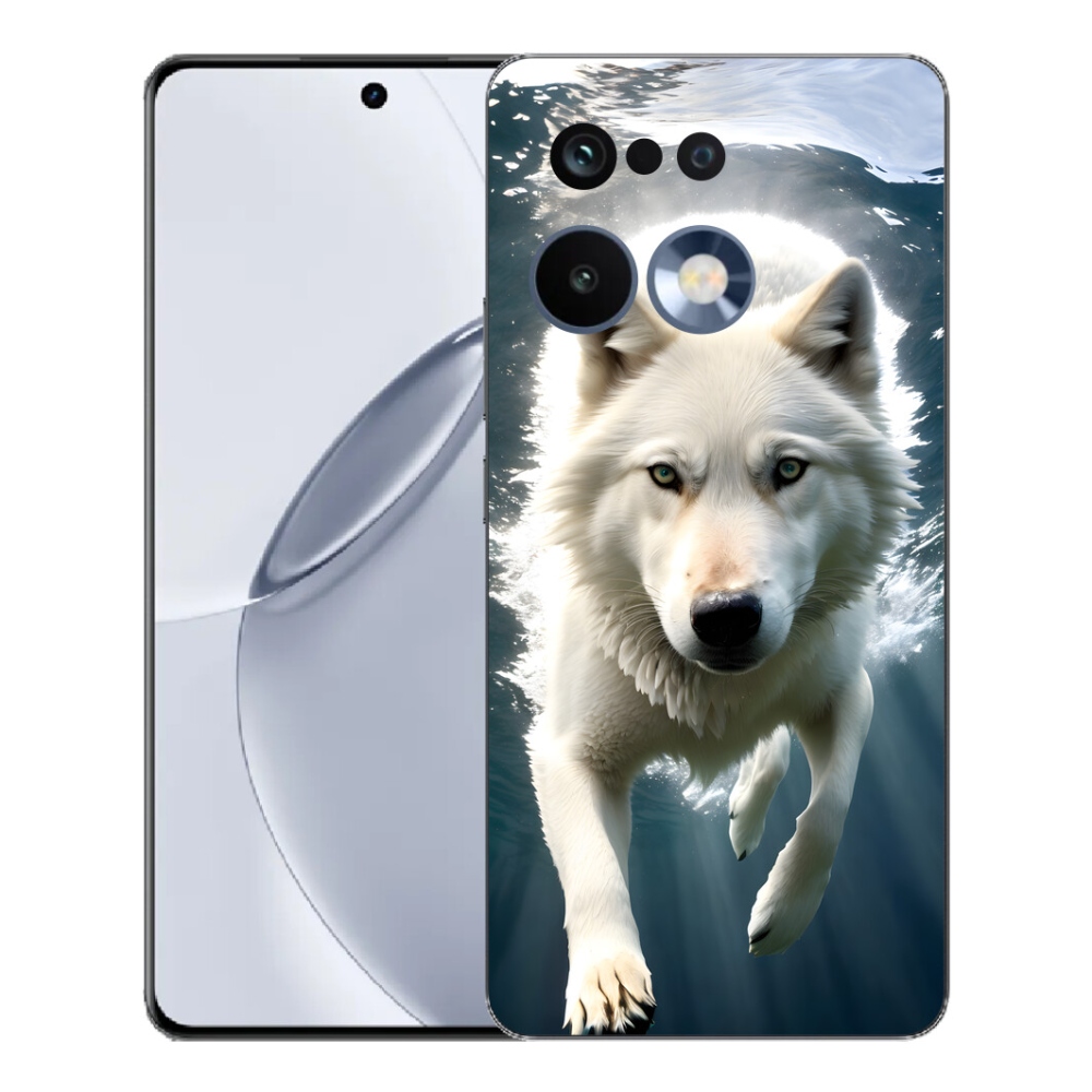 Gélový kryt mmCase na Realme 16 Pro+ - biely vlk