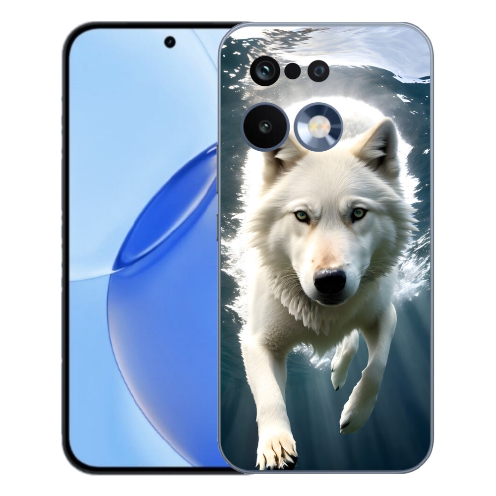 Gélový kryt mmCase na Realme 16 Pro - biely vlk