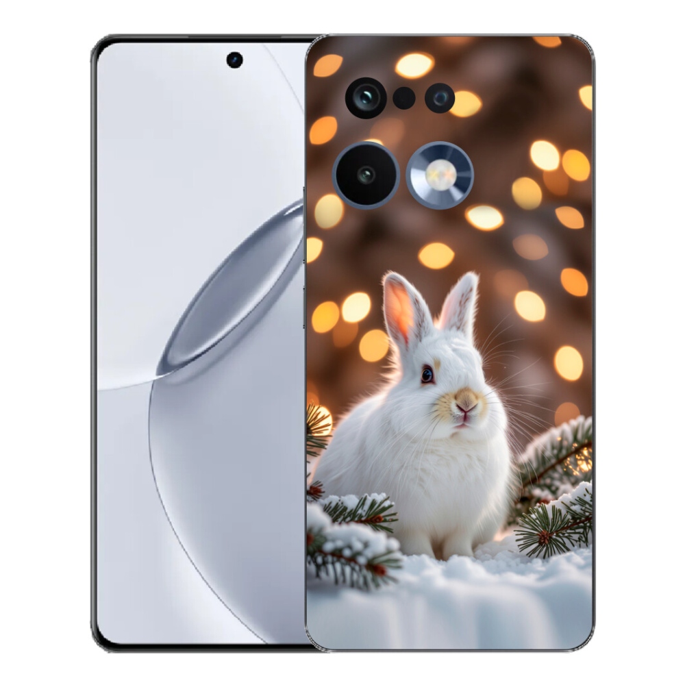 Gélový kryt mmCase na Realme 16 Pro+ - biely zajac