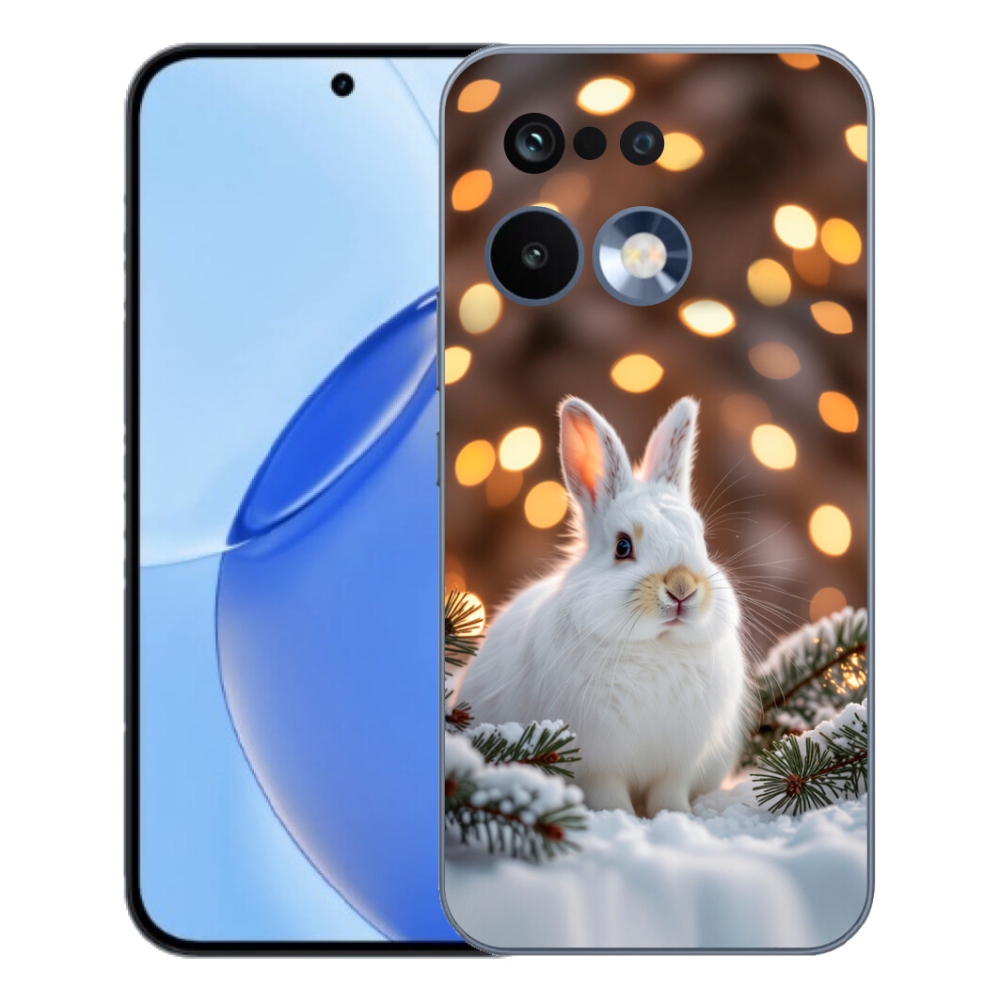 Gélový kryt mmCase na Realme 16 Pro - biely zajac