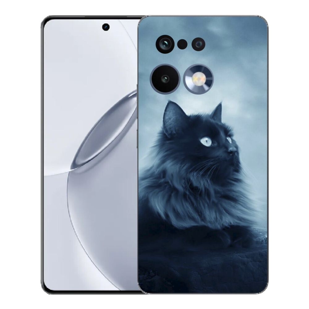 Gélový kryt mmCase na Realme 16 Pro+ - čierna mačka 1