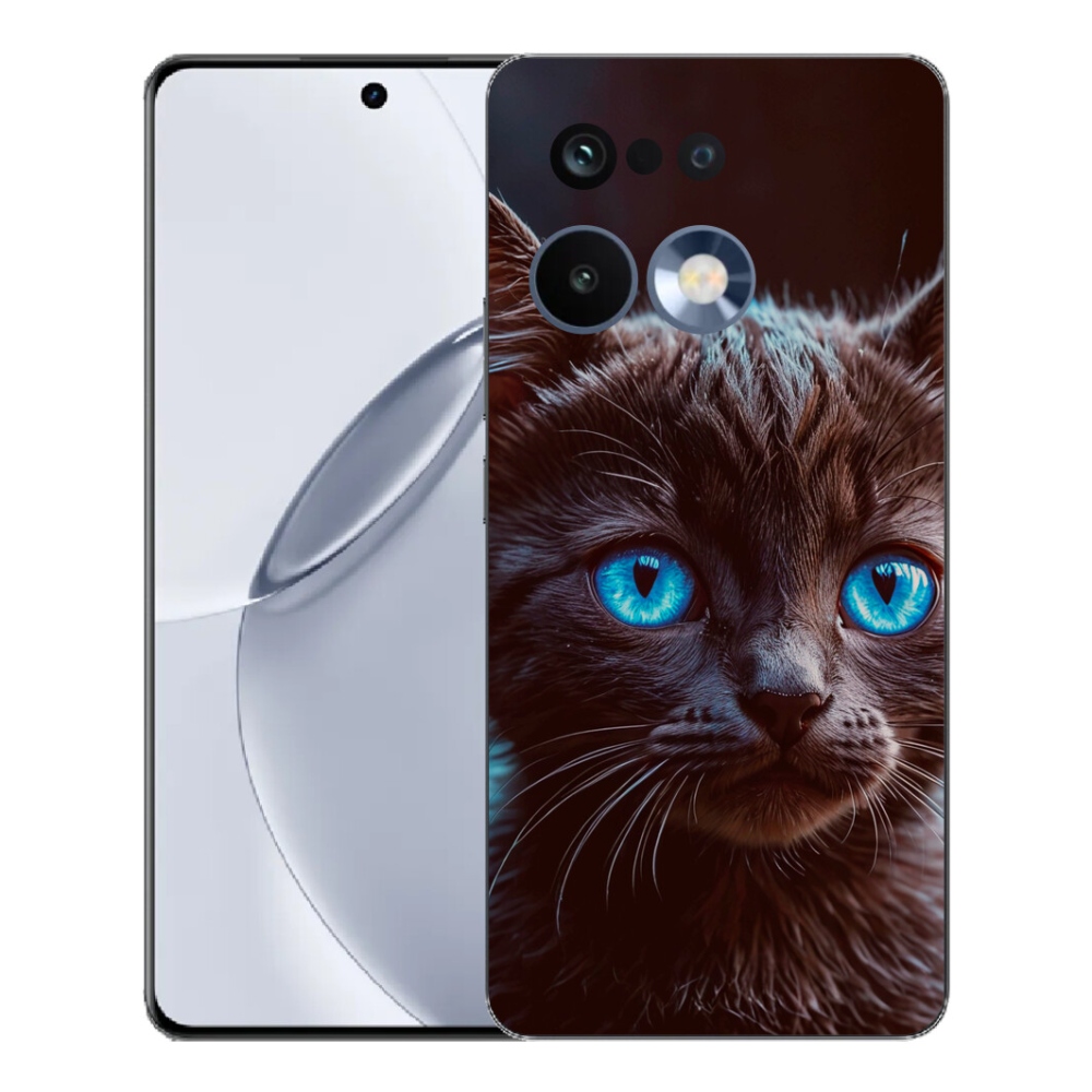 Gélový kryt mmCase na Realme 16 Pro+ - čierne mačiatko 2
