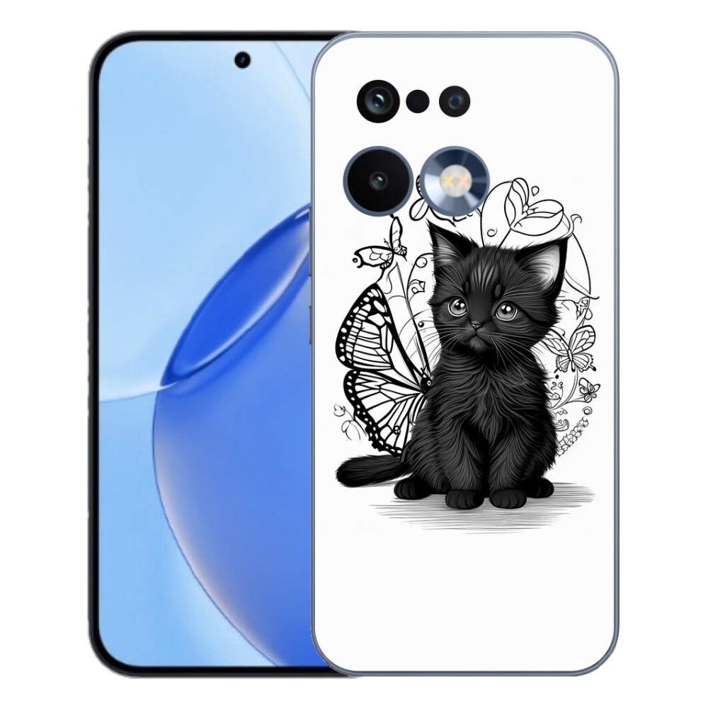 Gélový kryt mmCase na Realme 16 Pro - čierne mačiatko