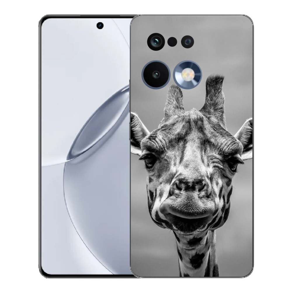 Gélový kryt mmCase na Realme 16 Pro+ - čiernobiela žirafa