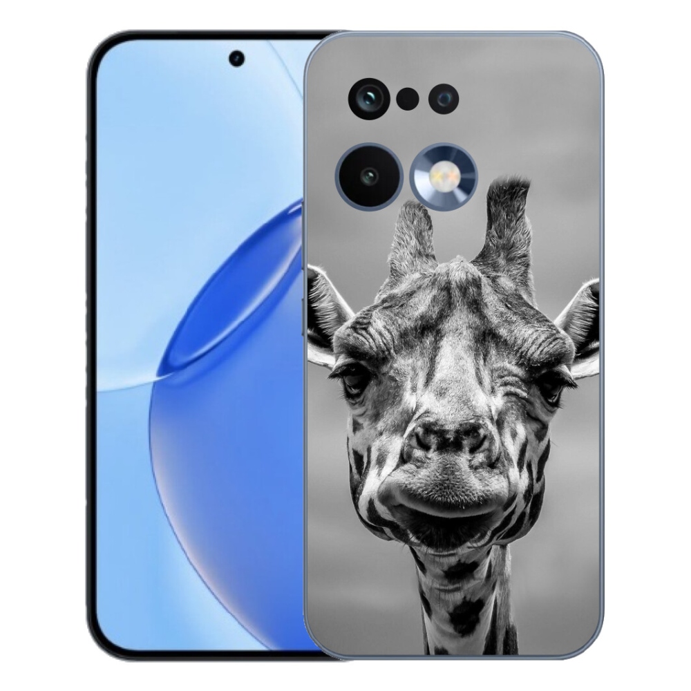 Gélový kryt mmCase na Realme 16 Pro - čiernobiela žirafa