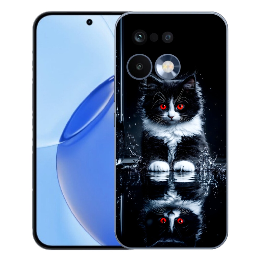 Gélový kryt mmCase na Realme 16 Pro - čiernobiele mačiatko
