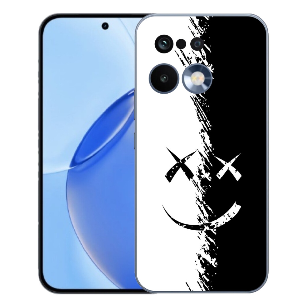 Gélový kryt mmCase na Realme 16 Pro - čiernobiely smajlík