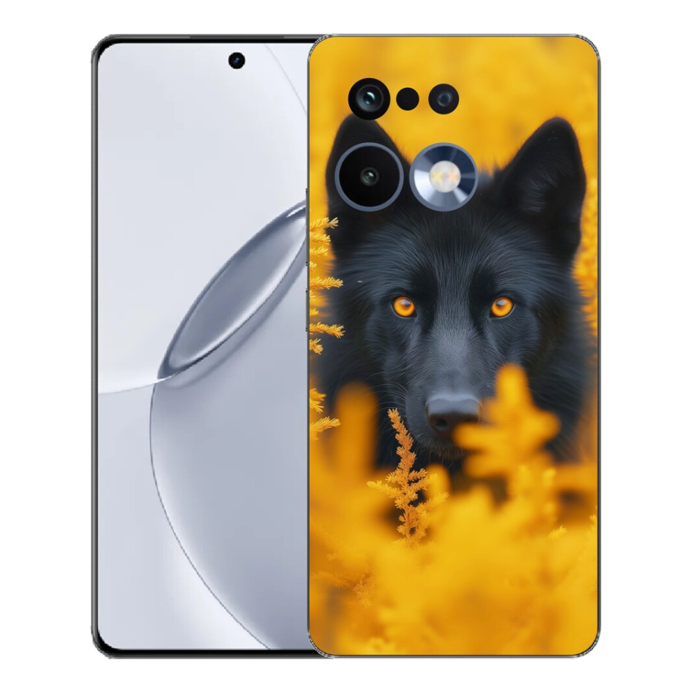Gélový kryt mmCase na Realme 16 Pro+ - čierny vlk 2