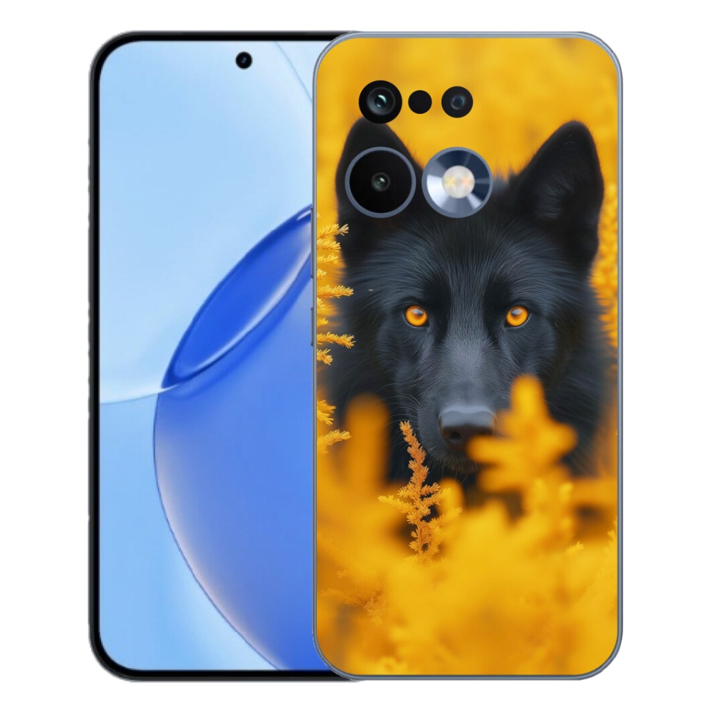 Gélový kryt mmCase na Realme 16 Pro - čierny vlk 2