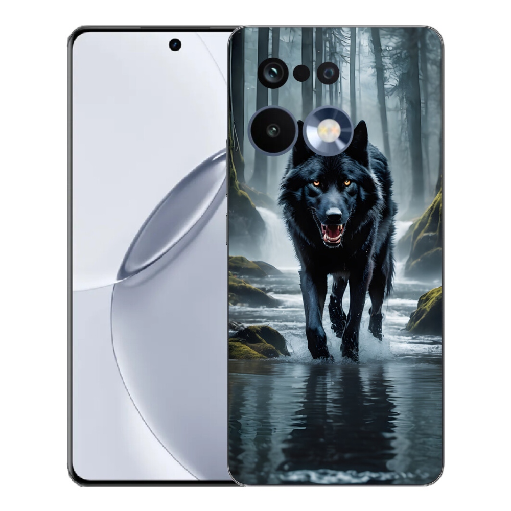 Gélový kryt mmCase na Realme 16 Pro+ - čierny vlk
