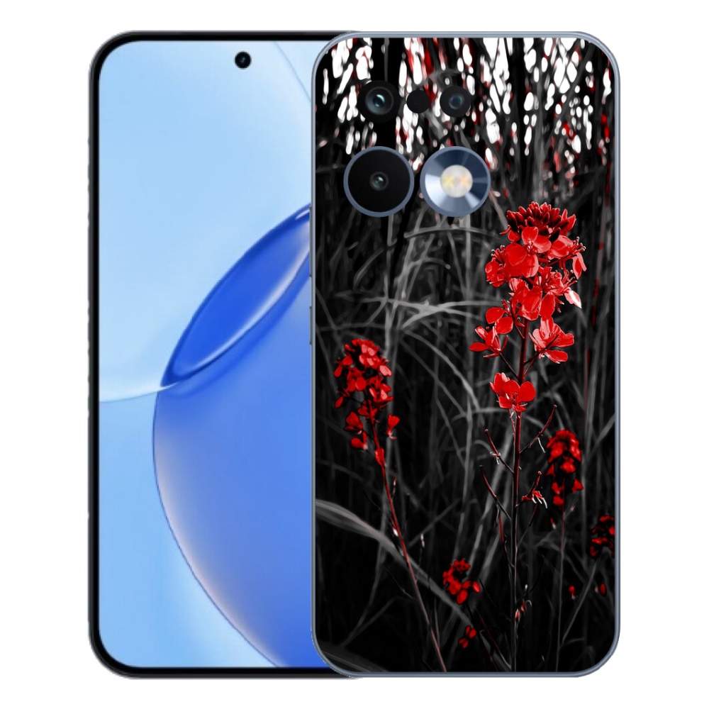 Gélový kryt mmCase na Realme 16 Pro - červená rastlina
