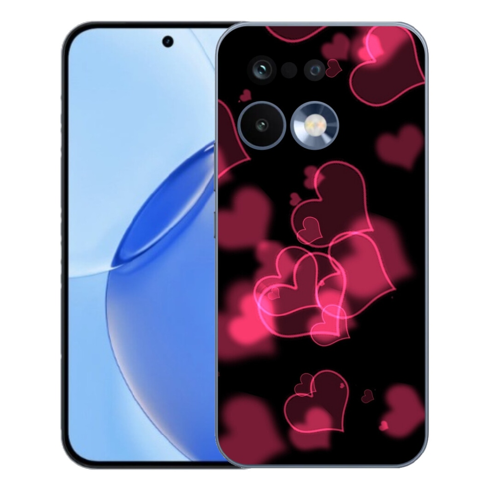 Gélový kryt mmCase na Realme 16 Pro - červené srdiečka
