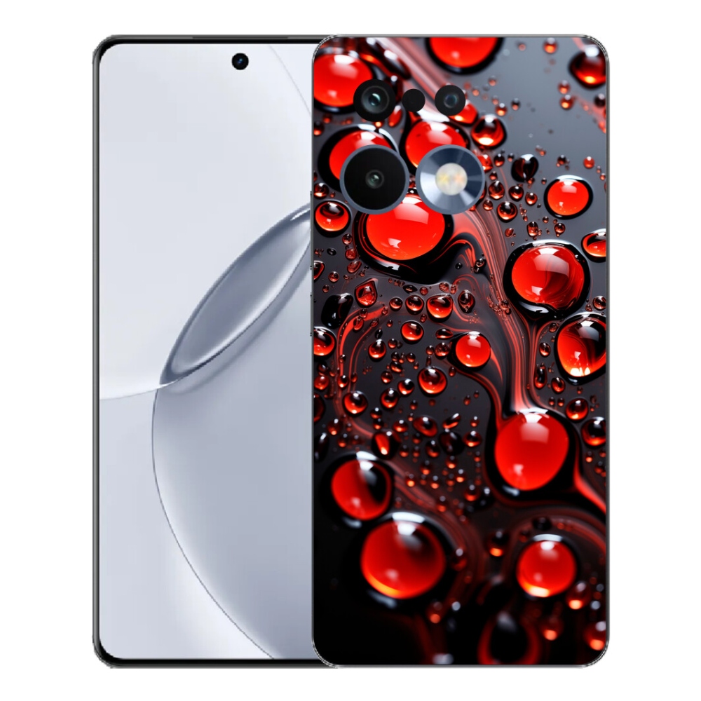 Gélový kryt mmCase na Realme 16 Pro+ - červené kvapky 2