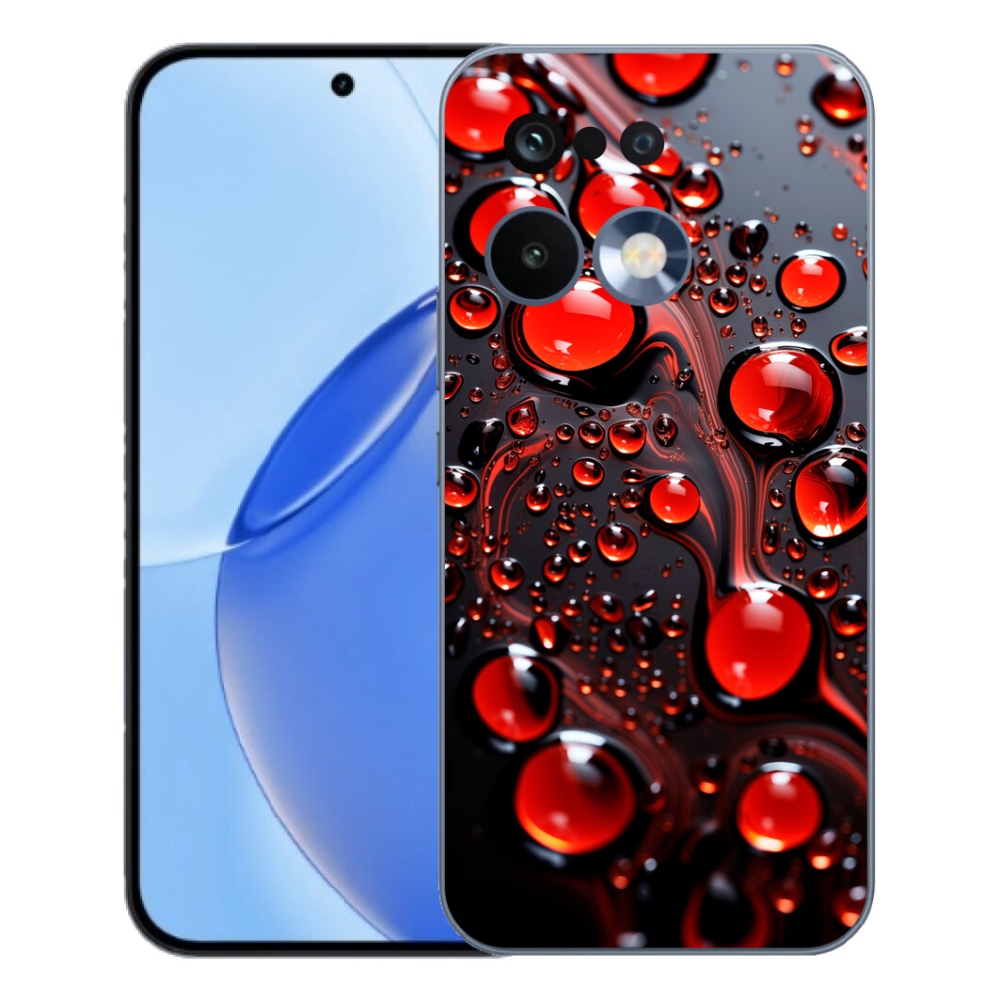 Gélový kryt mmCase na Realme 16 Pro - červené kvapky 2