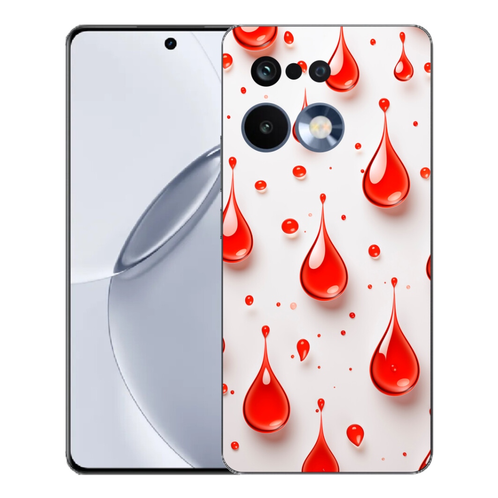 Gélový kryt mmCase na Realme 16 Pro+ - červené kvapky