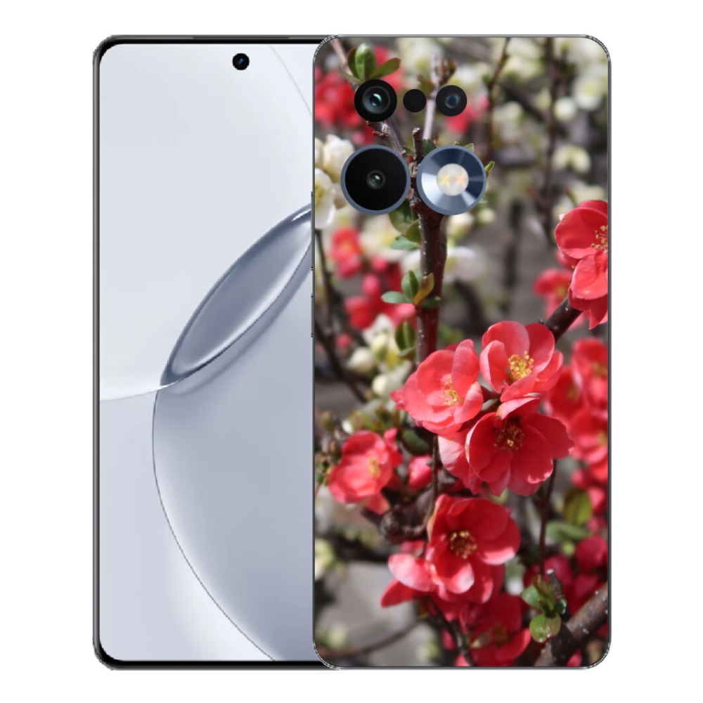 Gélový kryt mmCase na Realme 16 Pro+ - červené kvety