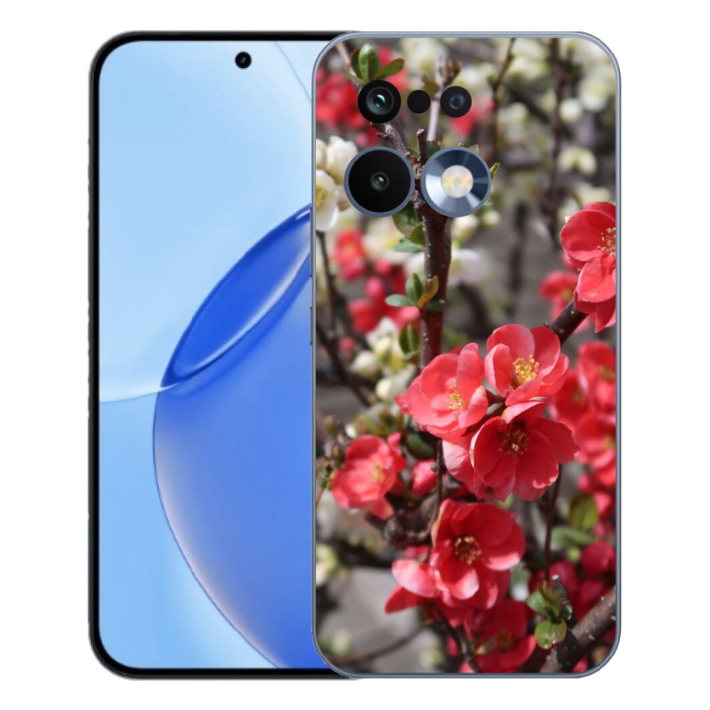 Gélový kryt mmCase na Realme 16 Pro - červené kvety