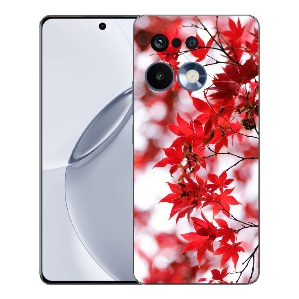 Gélový kryt mmCase na Realme 16 Pro+ - červené listy