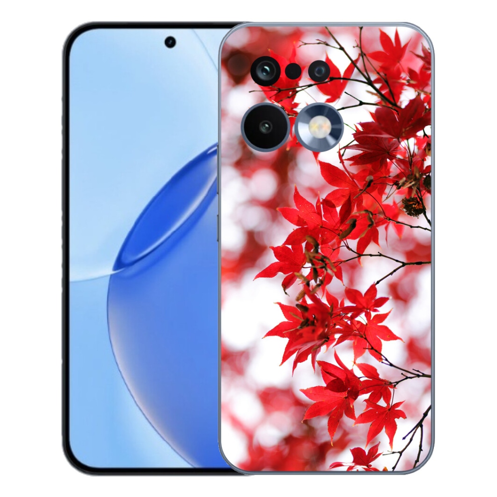 Gélový kryt mmCase na Realme 16 Pro - červené listy