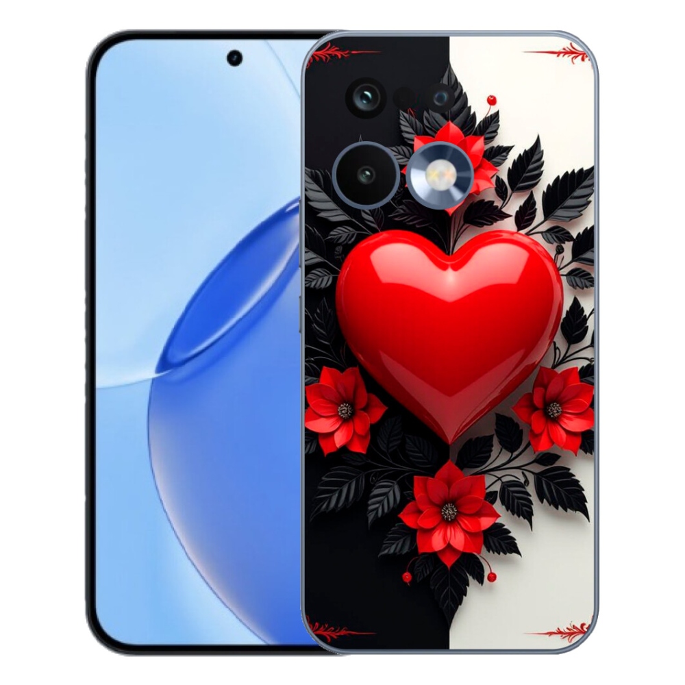 Gélový kryt mmCase na Realme 16 Pro - červené srdce