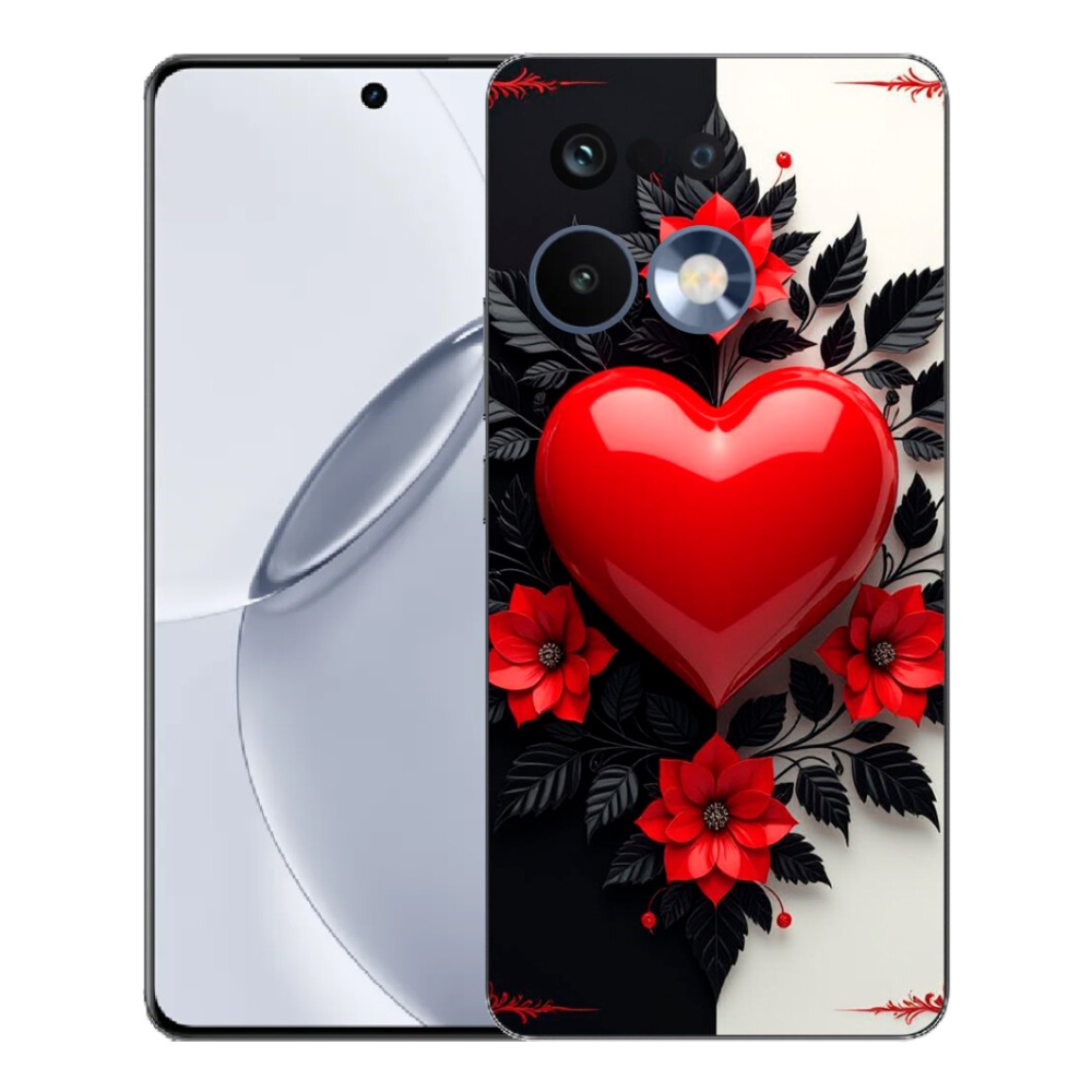 Gélový kryt mmCase na Realme 16 Pro+ - červené srdce