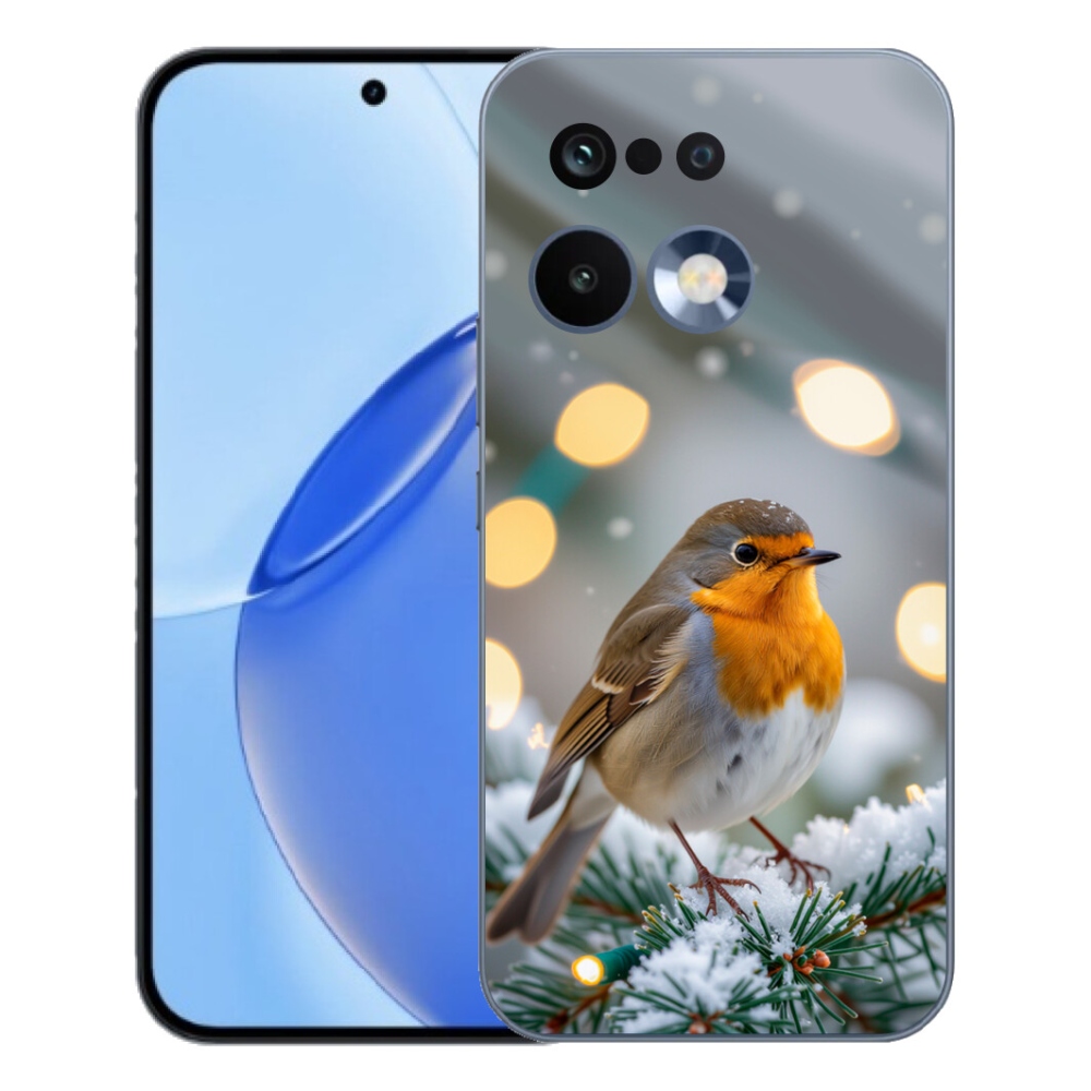 Gélový kryt mmCase na Realme 16 Pro - červienka v zime