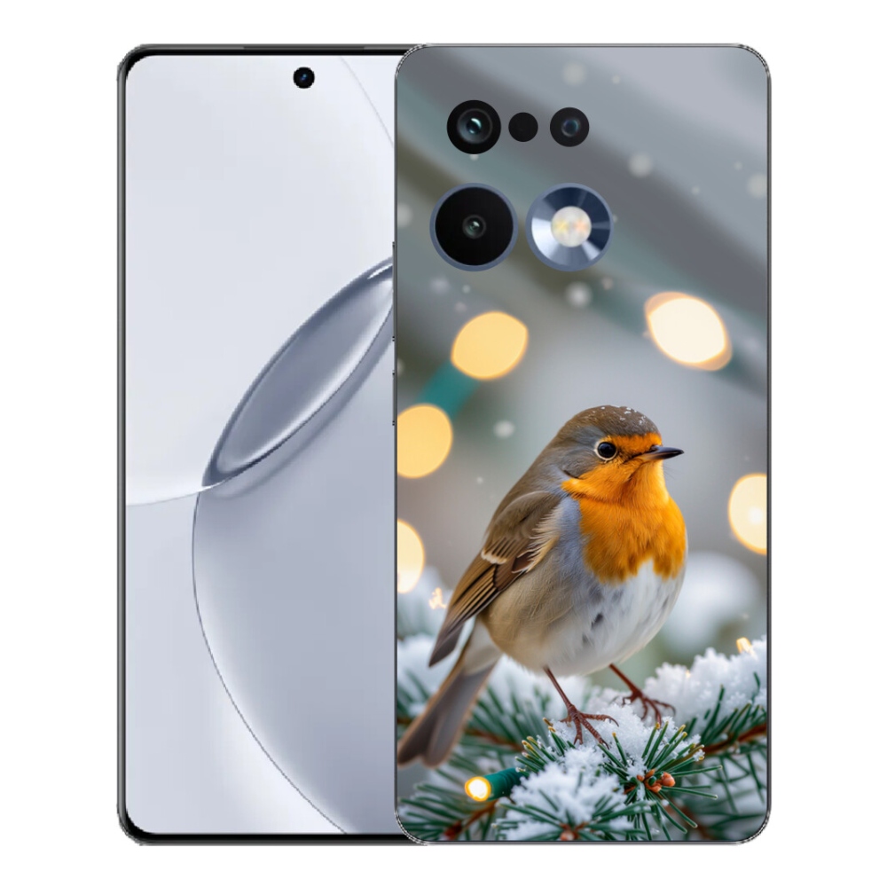 Gélový kryt mmCase na Realme 16 Pro+ - červienka v zime
