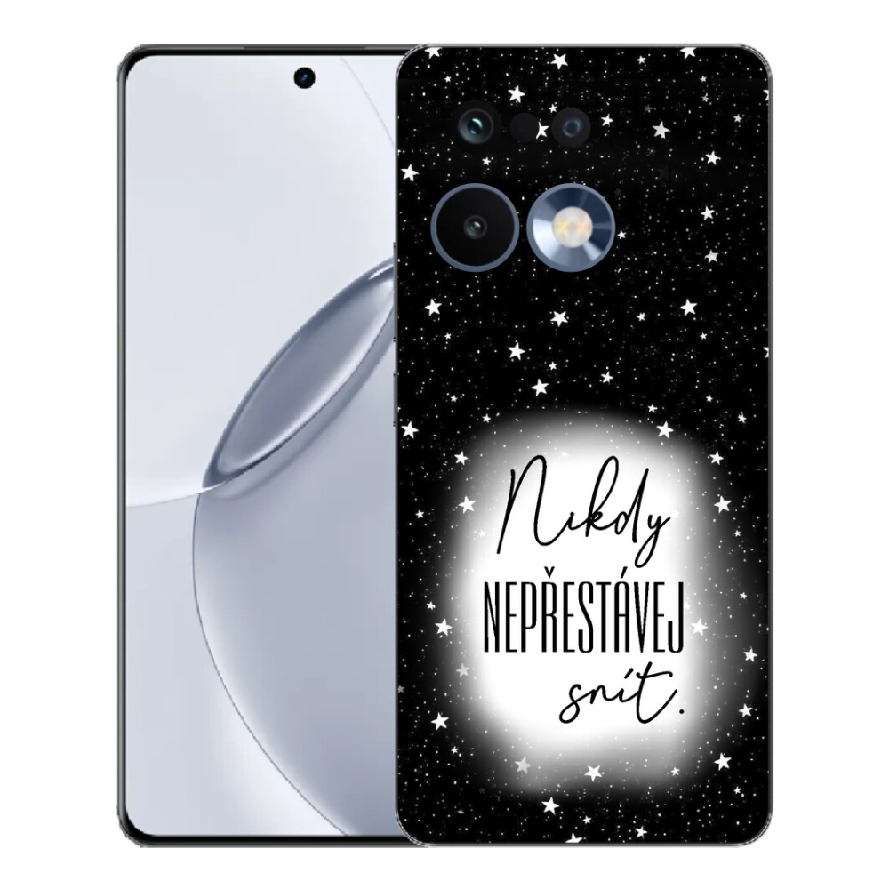 Gélový kryt mmCase na Realme 16 Pro+ - citát 1 bieločierne pozadie