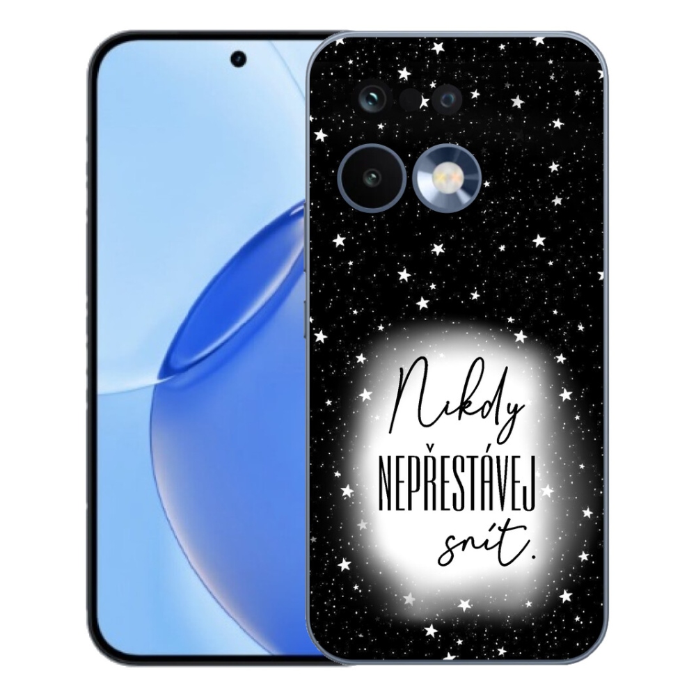 Gélový kryt mmCase na Realme 16 Pro - citát 1 bieločierne pozadie