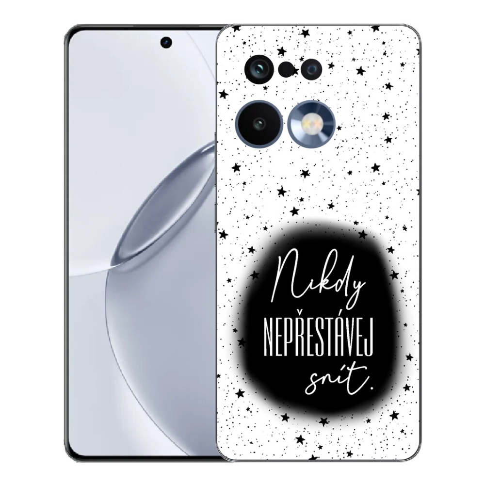 Gélový kryt mmCase na Realme 16 Pro+ - citát 1 čiernobiele pozadie