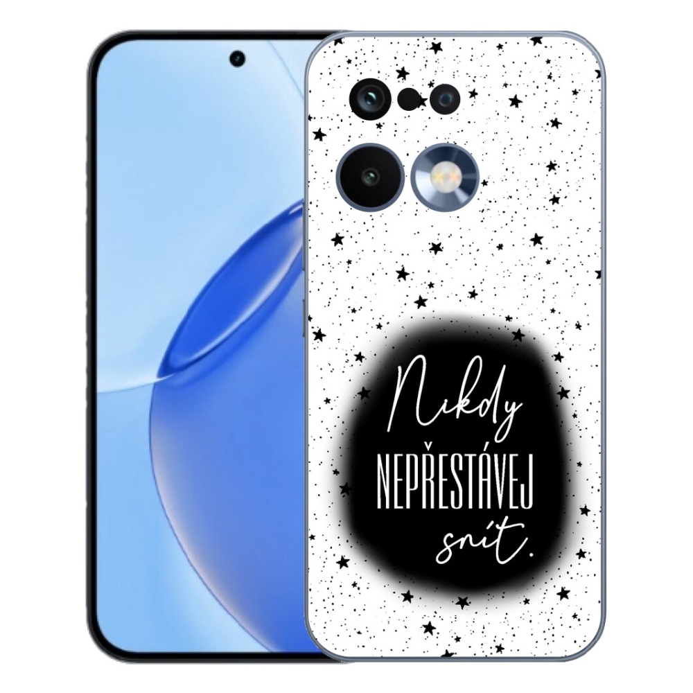 Gélový kryt mmCase na Realme 16 Pro - citát 1 čiernobiele pozadie