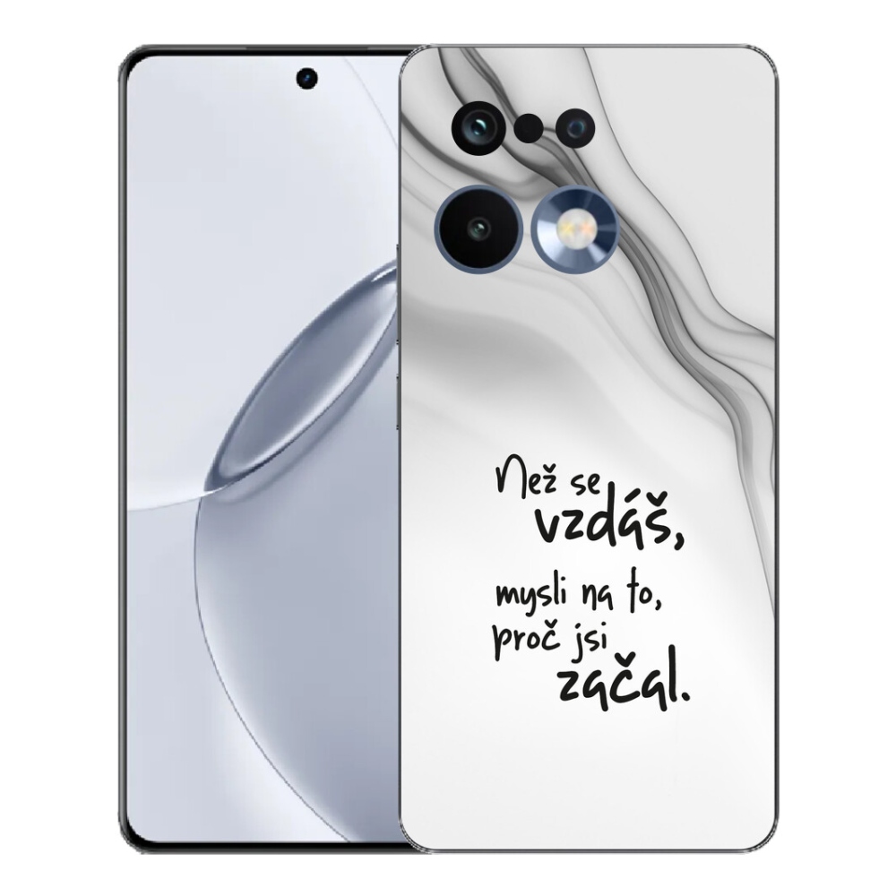 Gélový kryt mmCase na Realme 16 Pro+ - citát 2 biele pozadie