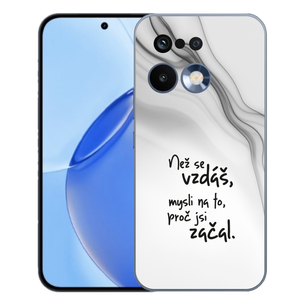 Gélový kryt mmCase na Realme 16 Pro - citát 2 biele pozadie