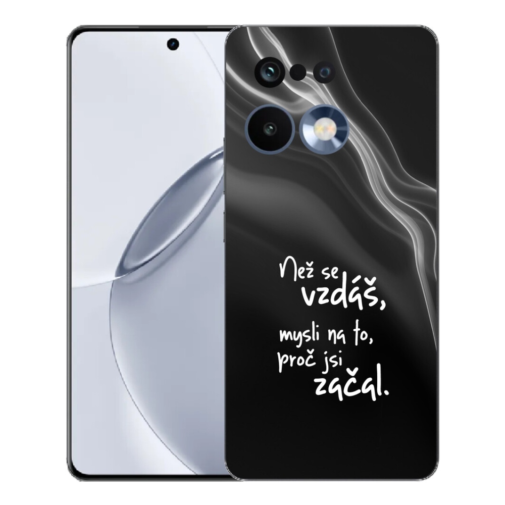 Gélový kryt mmCase na Realme 16 Pro+ - citát 2 čierne pozadie