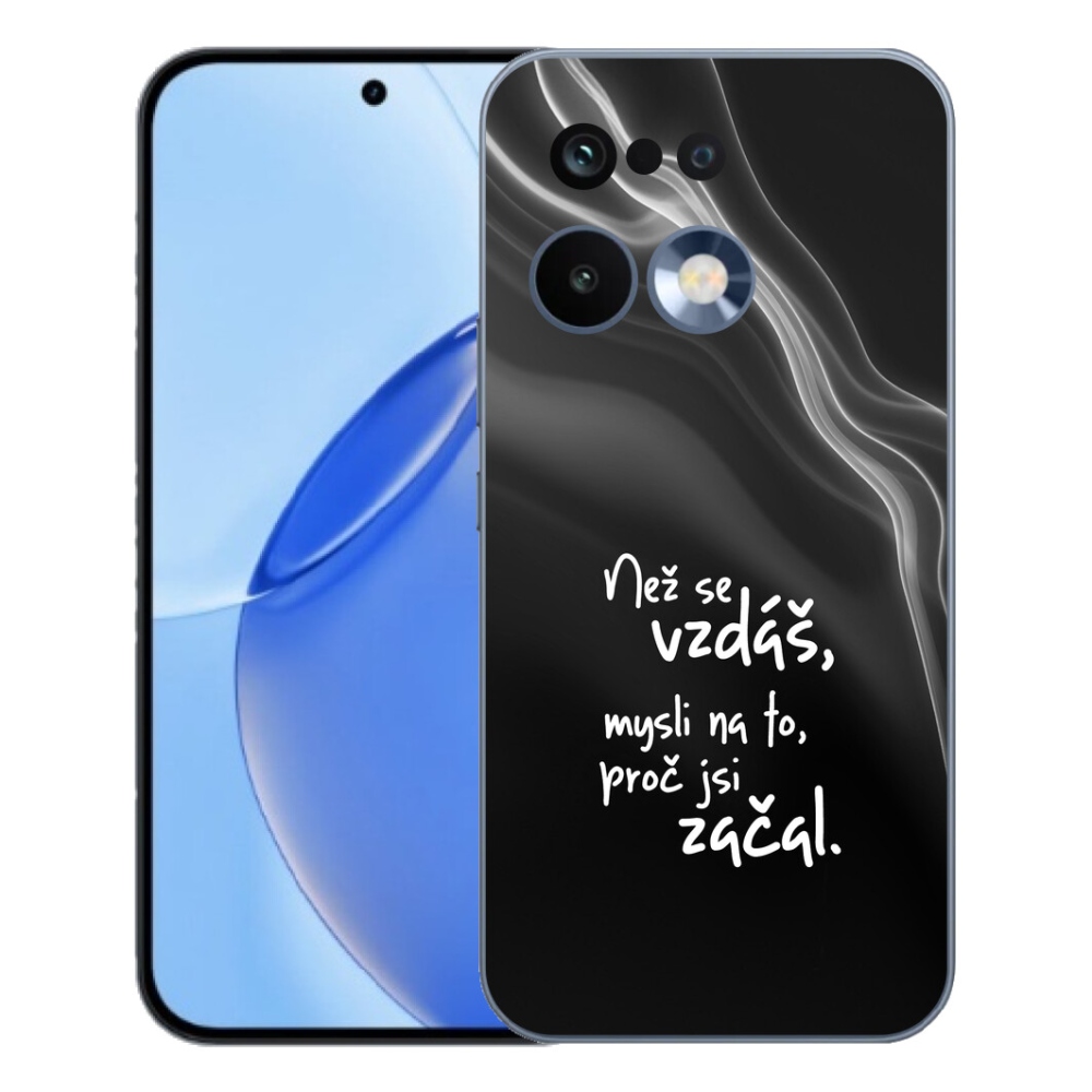 Gélový kryt mmCase na Realme 16 Pro - citát 2 čierne pozadie