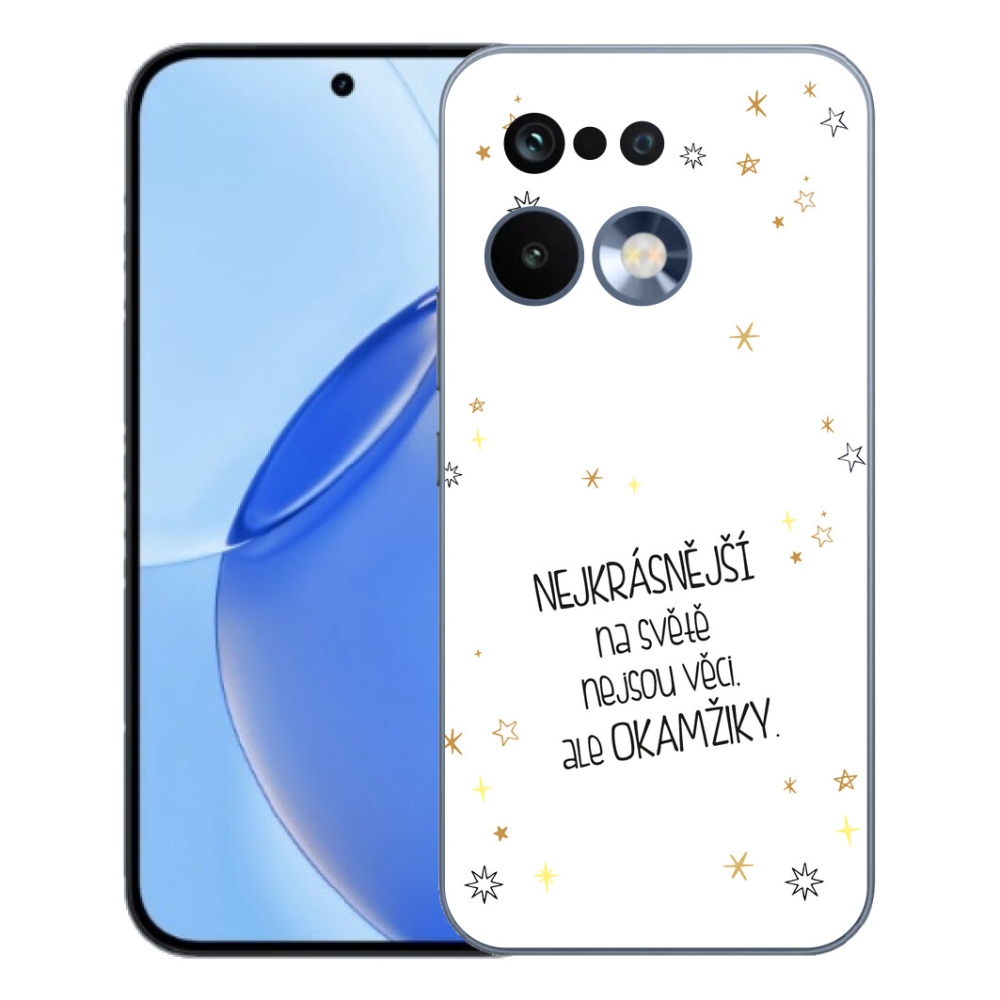 Gélový kryt mmCase na Realme 16 Pro - citát 4 biele pozadie