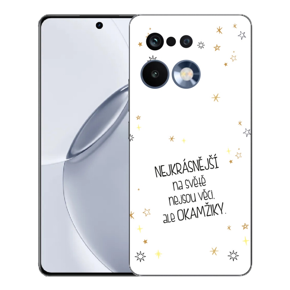 Gélový kryt mmCase na Realme 16 Pro+ - citát 4 biele pozadie