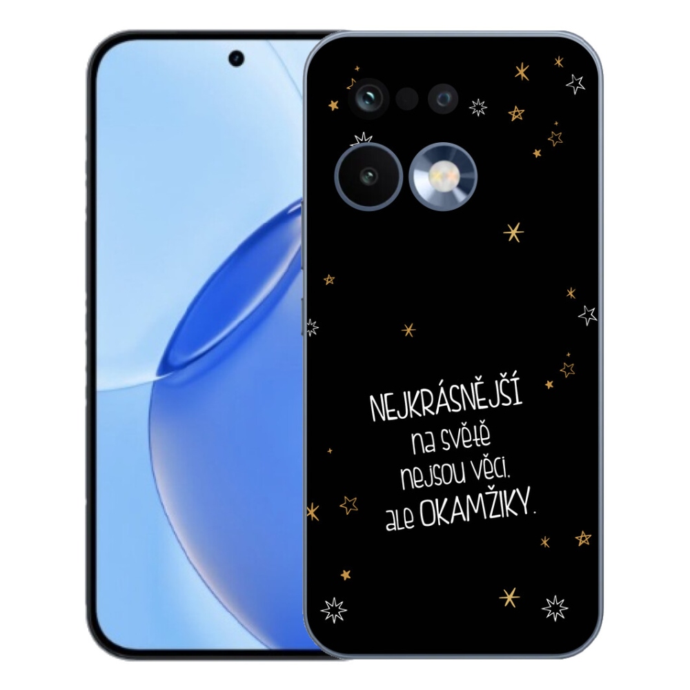Gélový kryt mmCase na Realme 16 Pro - citát 4 čierne pozadie