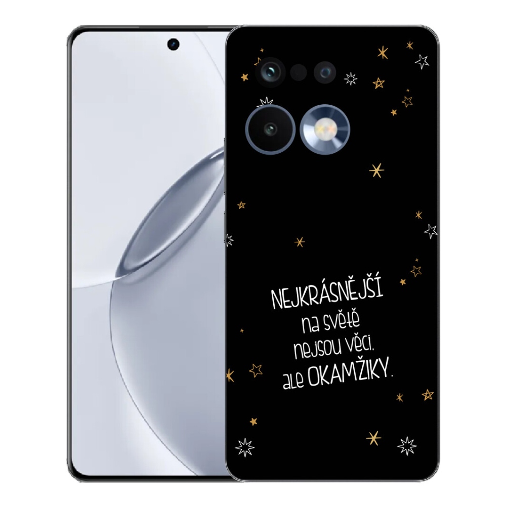 Gélový kryt mmCase na Realme 16 Pro+ - citát 4 čierne pozadie