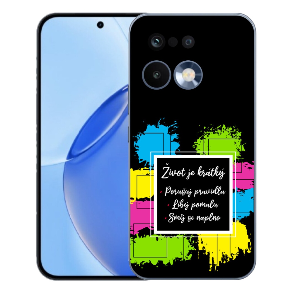 Gélový kryt mmCase na Realme 16 Pro - citát 5 čierne pozadie