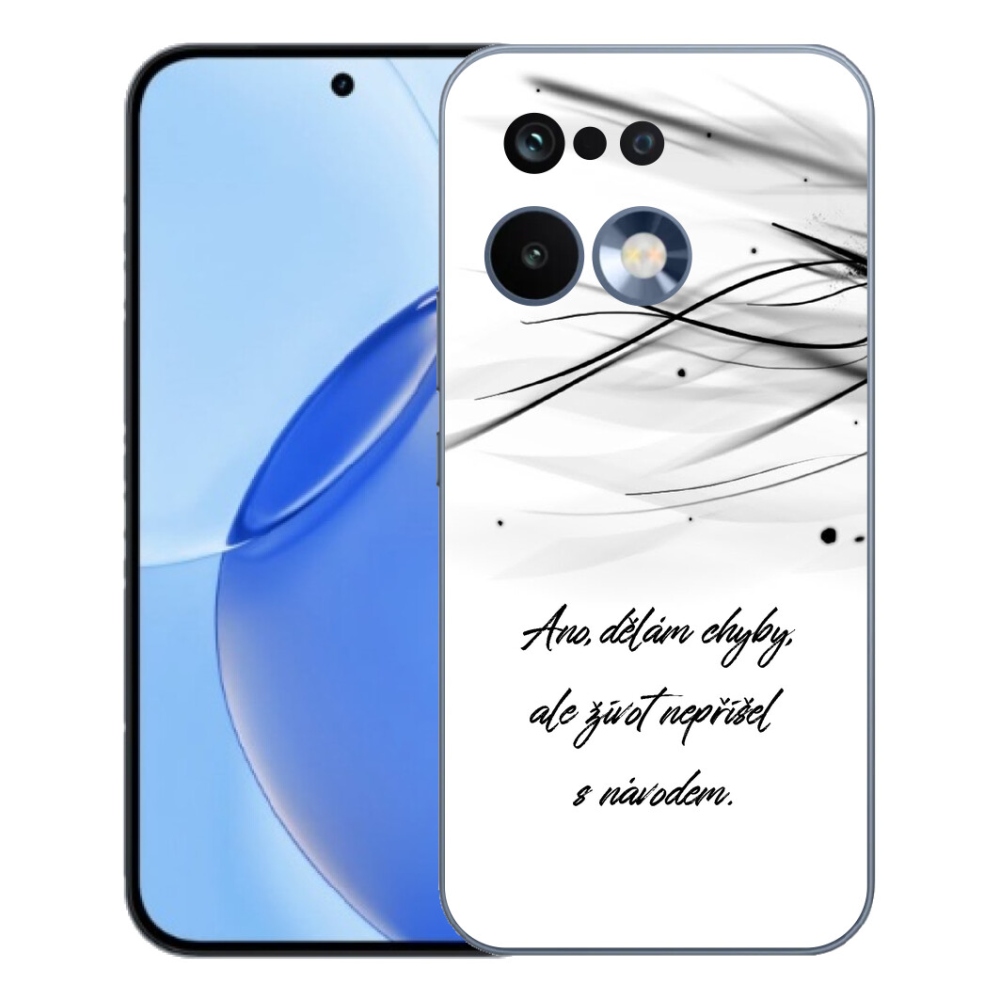 Gélový kryt mmCase na Realme 16 Pro - citát biele pozadie