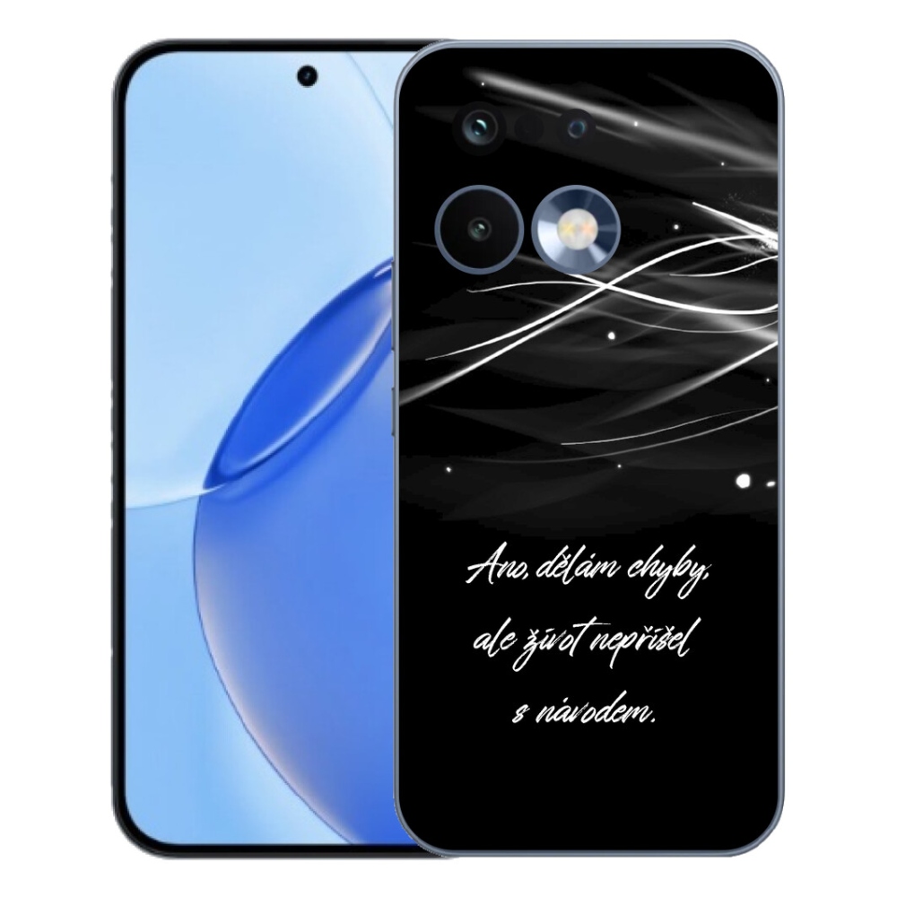 Gélový kryt mmCase na Realme 16 Pro - citát čierne pozadie