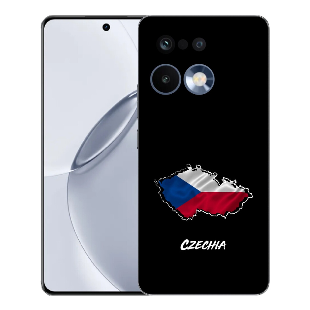 Gélový kryt mmCase na Realme 16 Pro+ - Czechia čierne pozadie