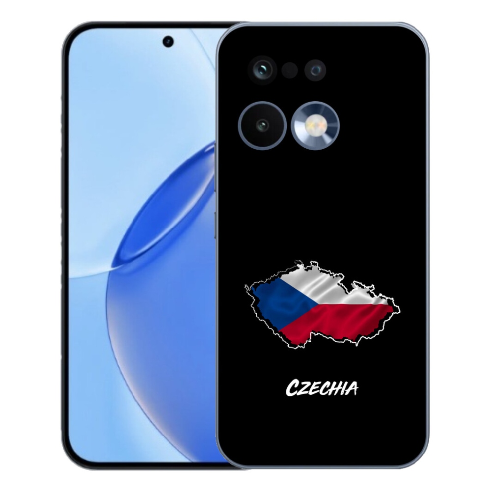 Gélový kryt mmCase na Realme 16 Pro - Czechia čierne pozadie