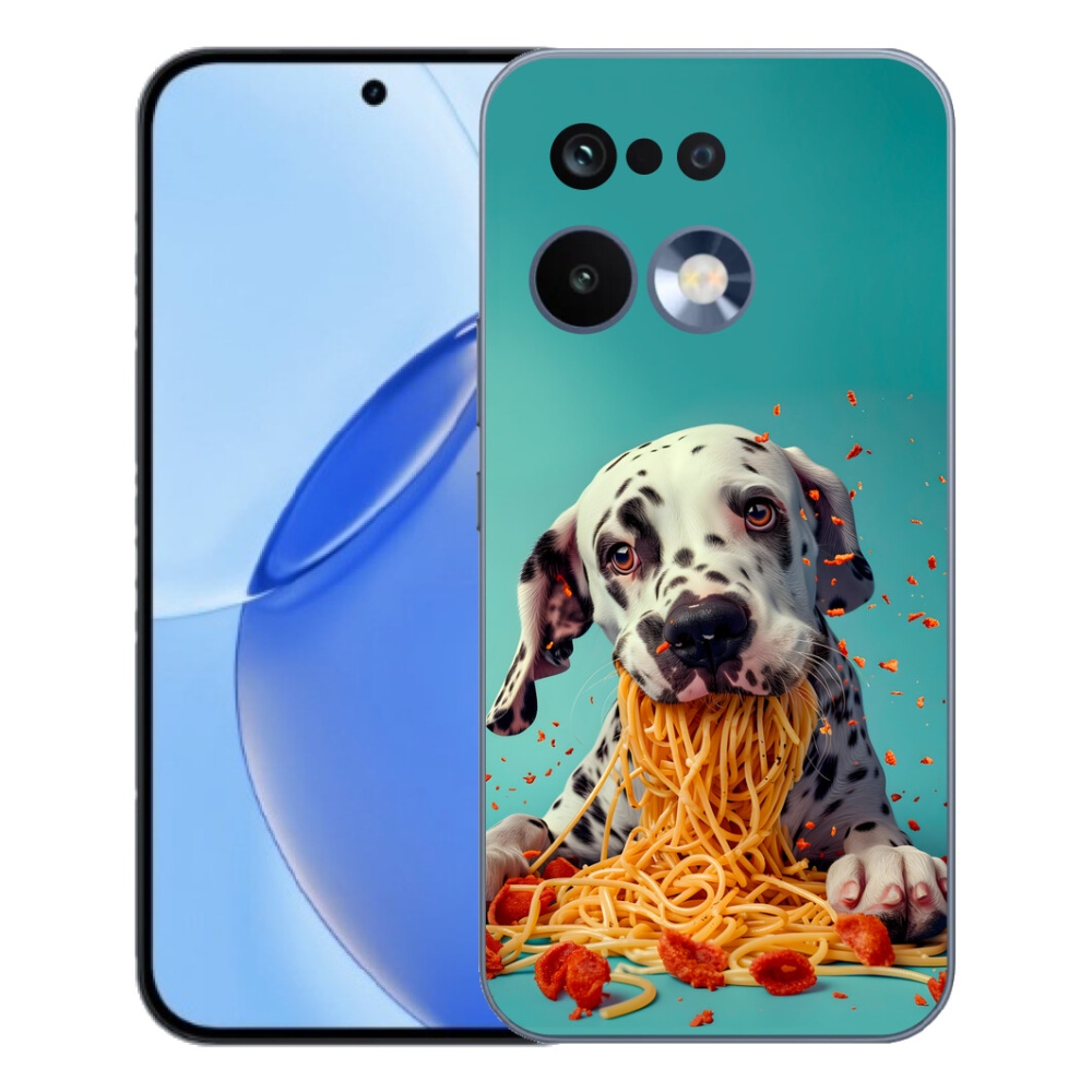 Gélový kryt mmCase na Realme 16 Pro - dalmatín a špagety