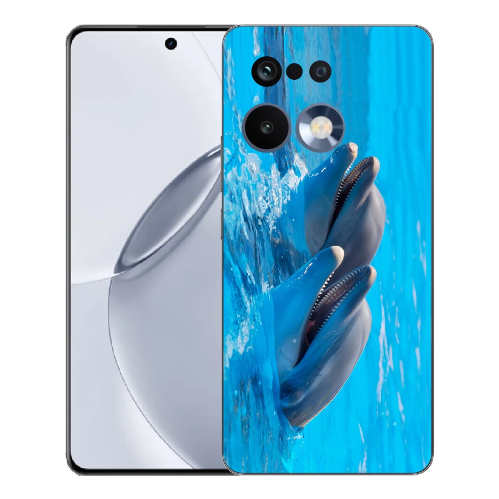 Gélový kryt mmCase na Realme 16 Pro+ - delfíny