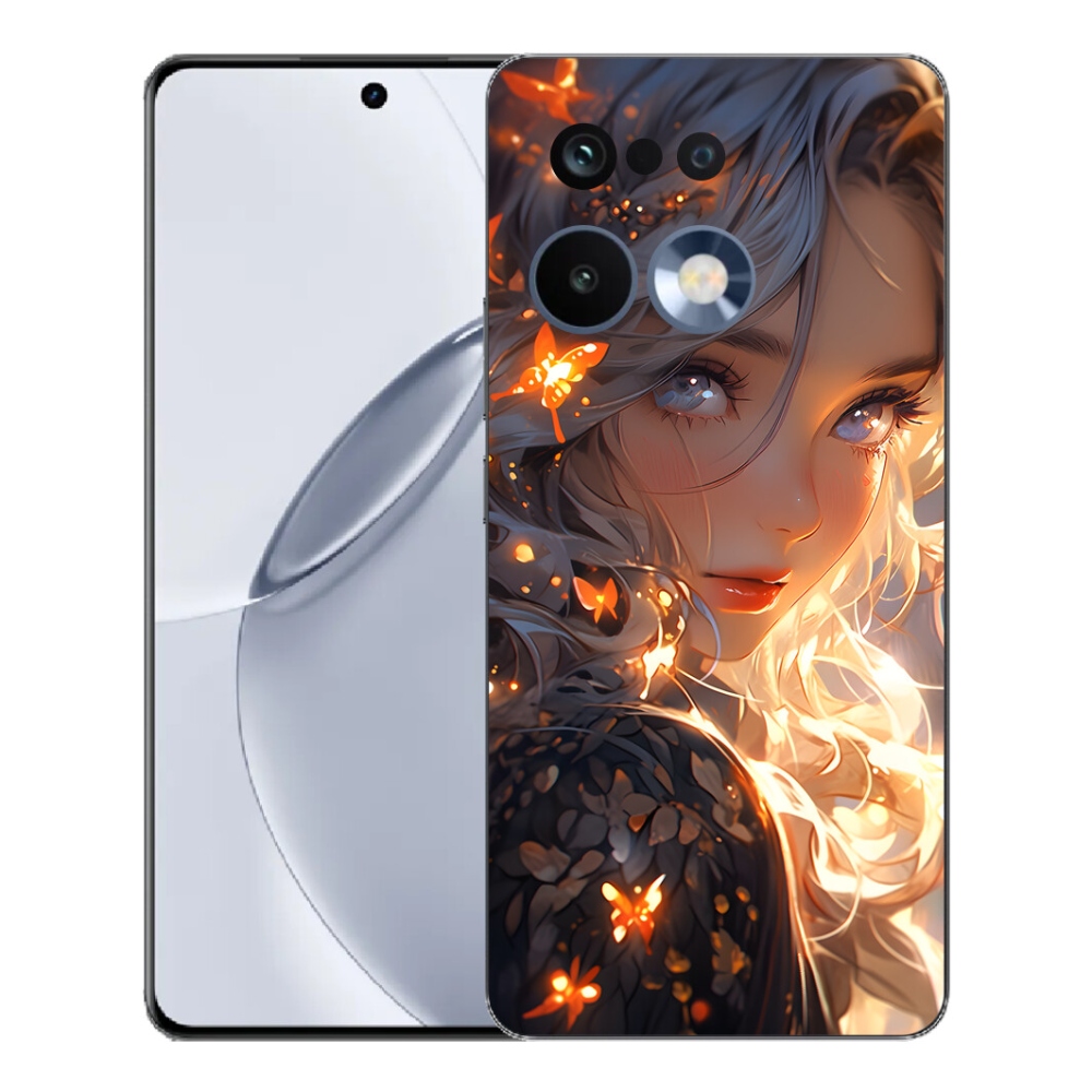 Gélový kryt mmCase na Realme 16 Pro+ - dievča a motýle