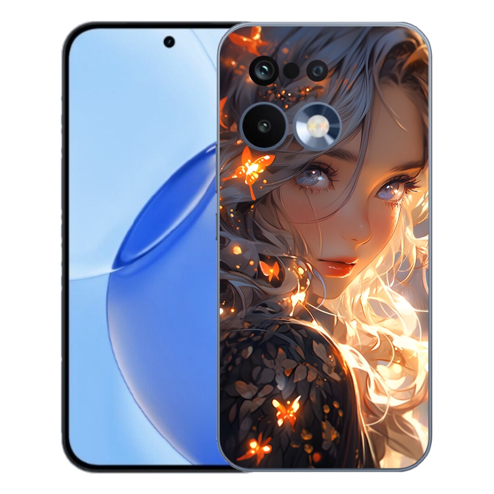Gélový kryt mmCase na Realme 16 Pro - dievča a motýle