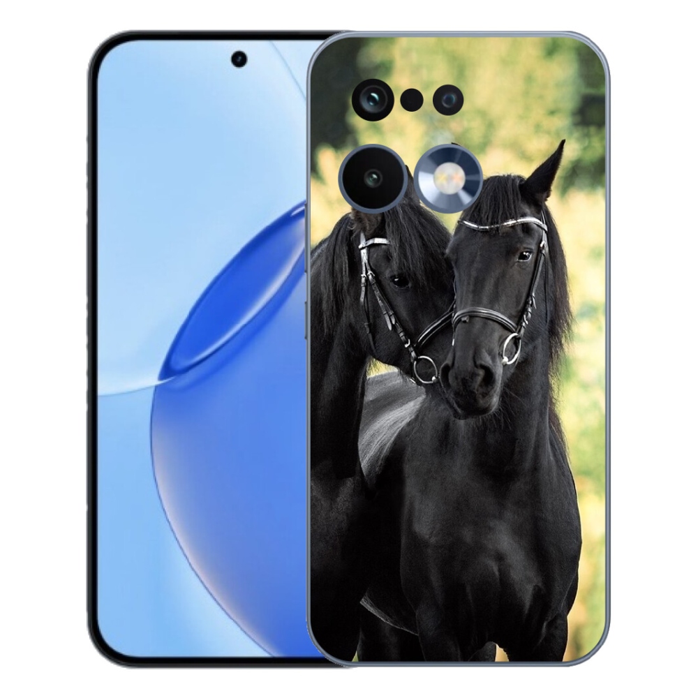 Gélový kryt mmCase na Realme 16 Pro - dva čierne kone