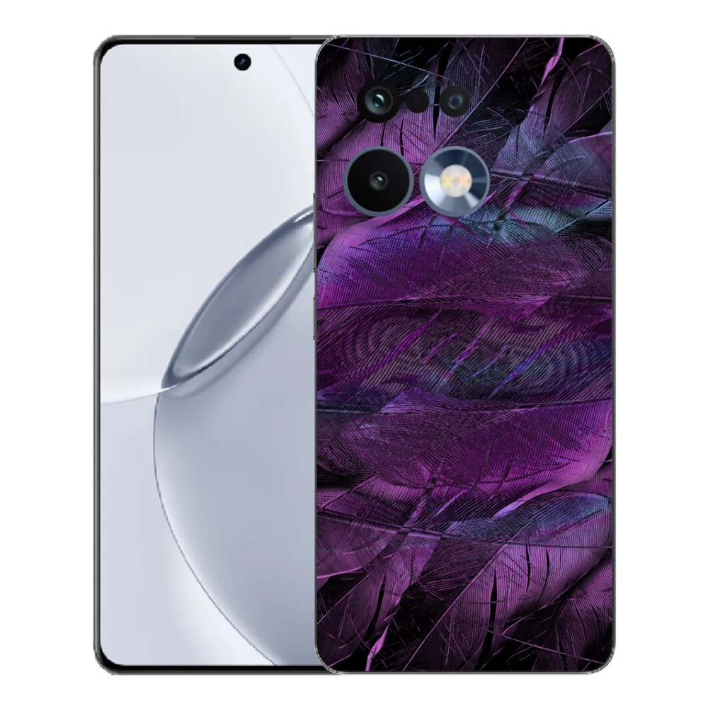 Gélový kryt mmCase na Realme 16 Pro+ - fialové pierka